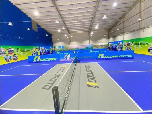 Mặt sân Pickleball tai huyện đội Tánh Linh