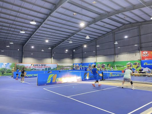 Mặt sân Pickleball tai huyện đội Tánh Linh